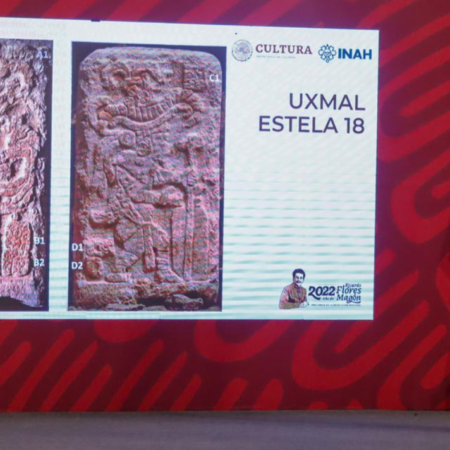 Descubre el INAH una estela maya dual en la Zona Arqueológica de Uxmal – El Occidental