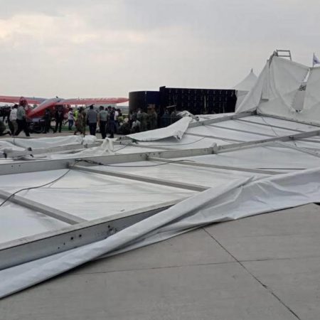 Feria Aeroespacial México 2023: Colapsa lona y estructura metálica, reportan varios lesionados – El Occidental